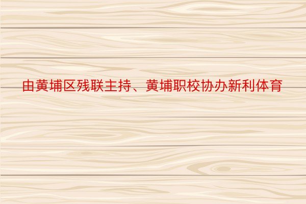 由黄埔区残联主持、黄埔职校协办新利体育